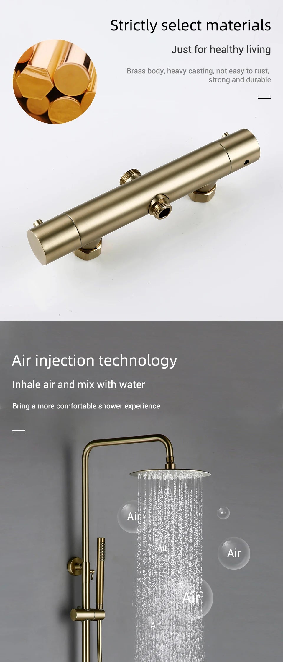 Shower System Thermostatic Shower Faucet Thermostat Bathroom