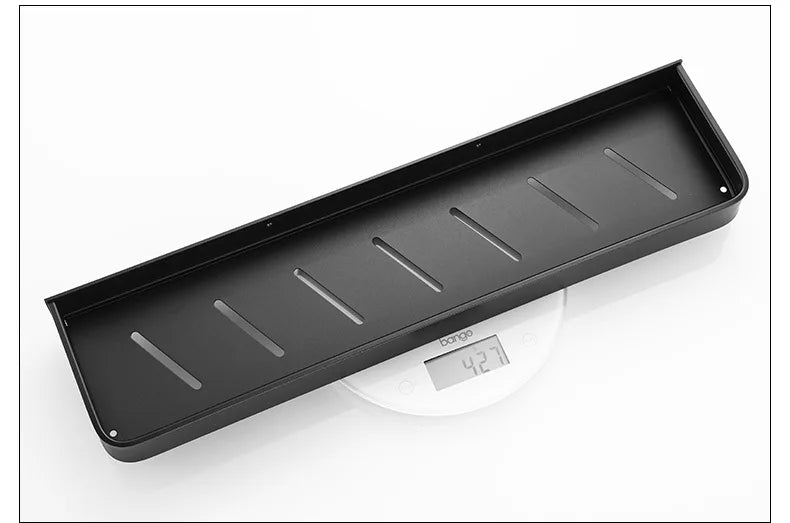 Black / White Bathroom Shelf Shampoo Holder Storage
