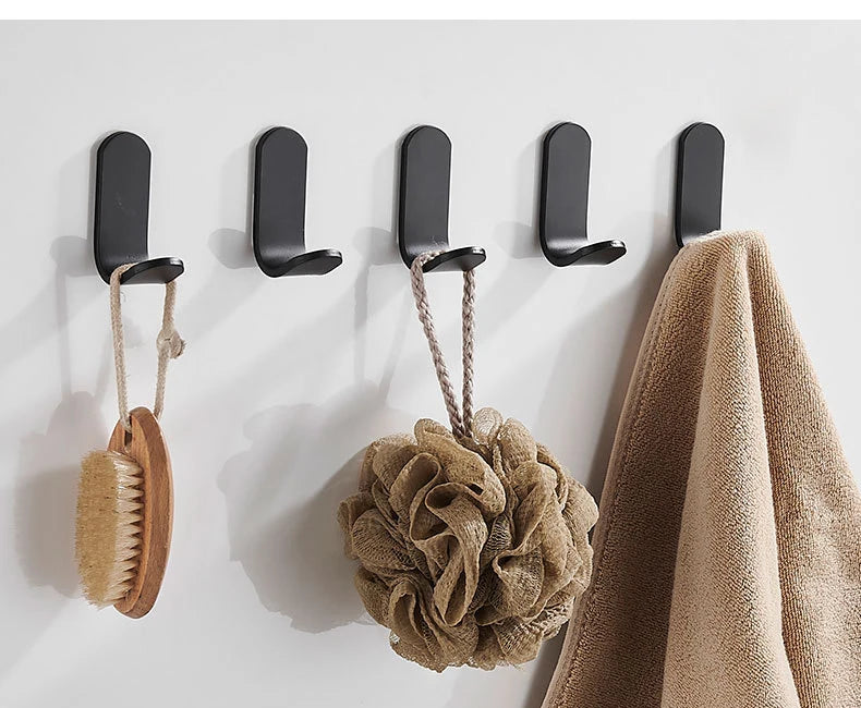 30-50cm Black Bath Towel Holder Bathroom Towel Rack