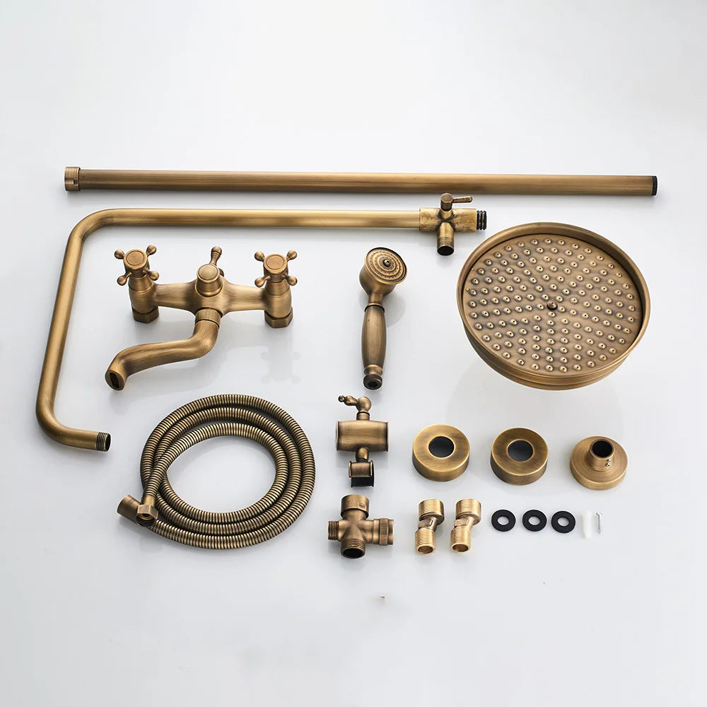 Poiqihy Antique Shower Wall Bathroom Bath Shower Faucet