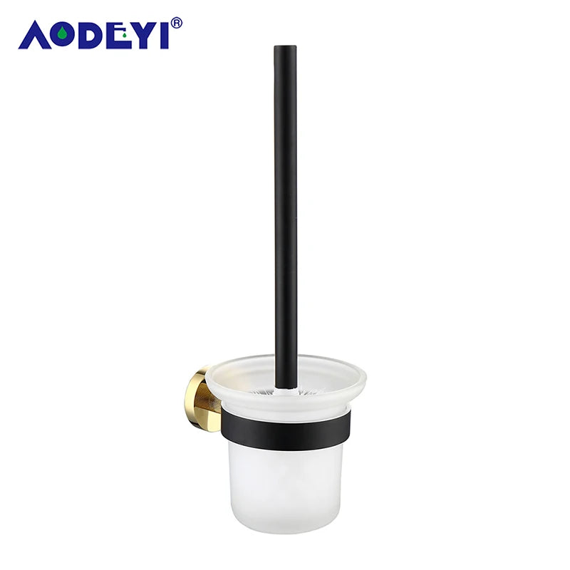 Bathroom Hardware Black Robe Hook Gold Towel Rail