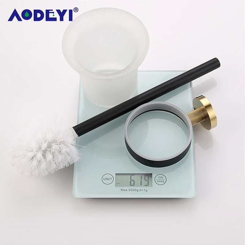 Bathroom Hardware Black Robe Hook Gold Towel Rail