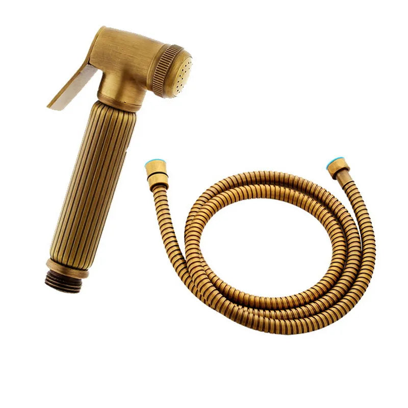 Antique Brass Handheld Bidet Spray Shower Copper Bidet