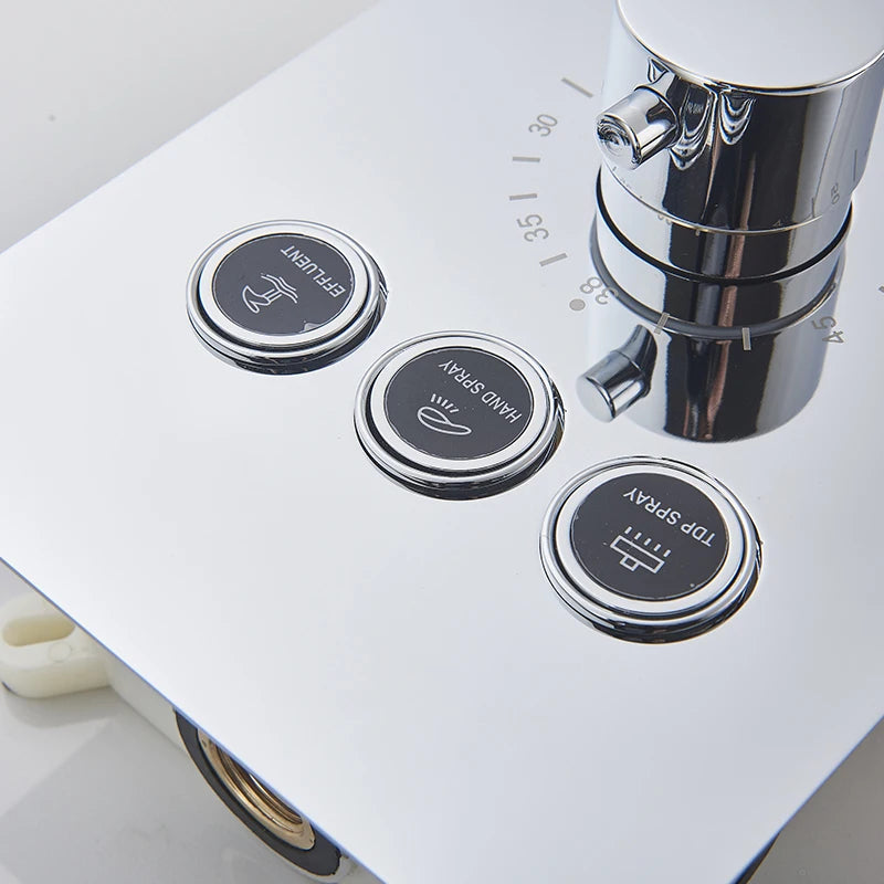 Chrome Thermostatic Shower Mixer Valve Shower Panel 2/3-Way