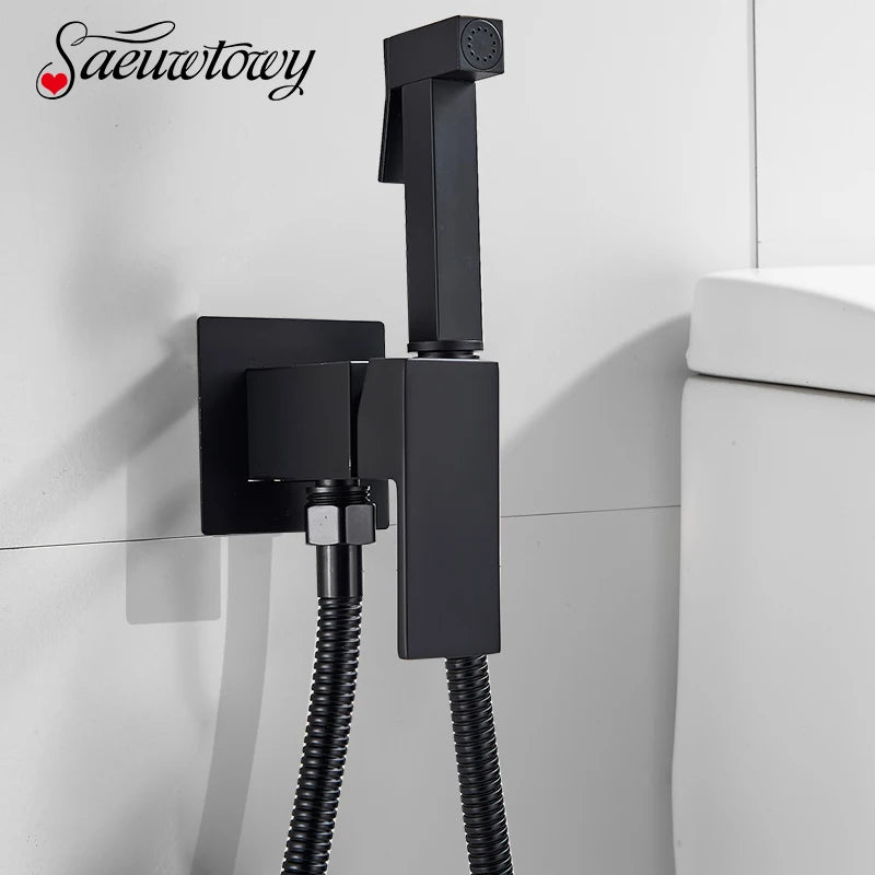 Matte Black Hygienic Showers Mixer Faucet Cold Water