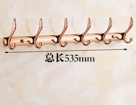 Wall Mounted Gold/Chrome/Rose Gold Clothes Hat Hook Row