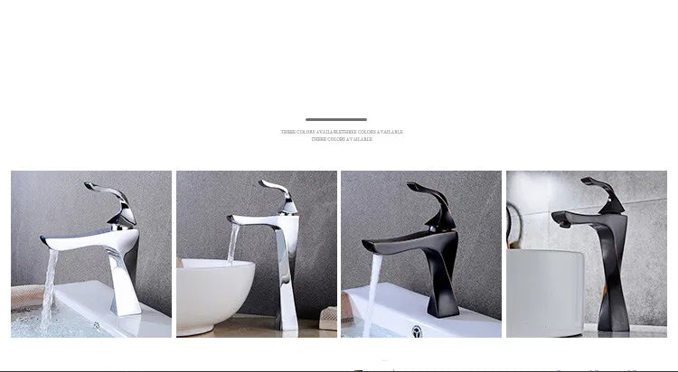Design Basin Faucet Black Chrome Bathroom Sink Faucet