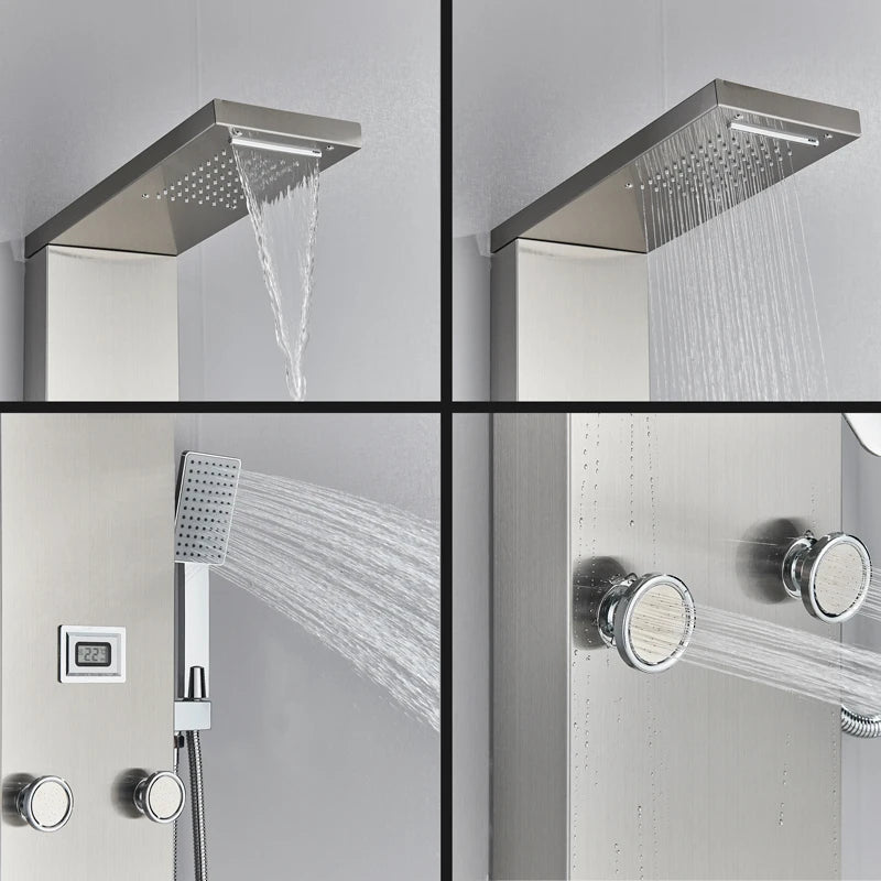 Led Shower Panel Digital Display Shower Faucet System