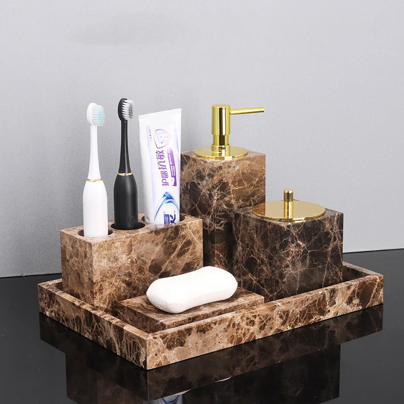 Real Natural Marble Tray Handle Luxury Rectangular Washbasin