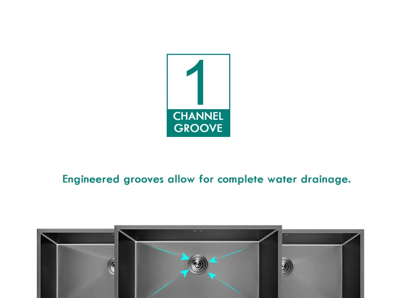 304 Stainless Steel Sink Multiple Size Bowl Undermount