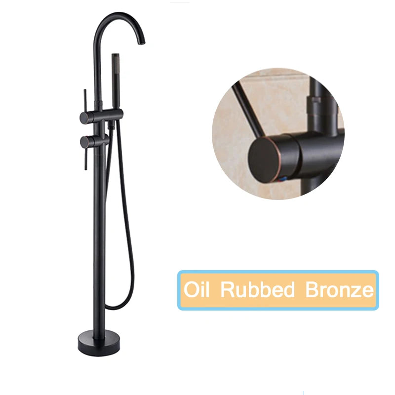 Rozin Black Floor Standing Bathtub Faucet Colors Standing