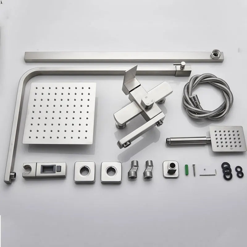 Matte Black Shower Mixer Faucet Wall Mount Bahtroom