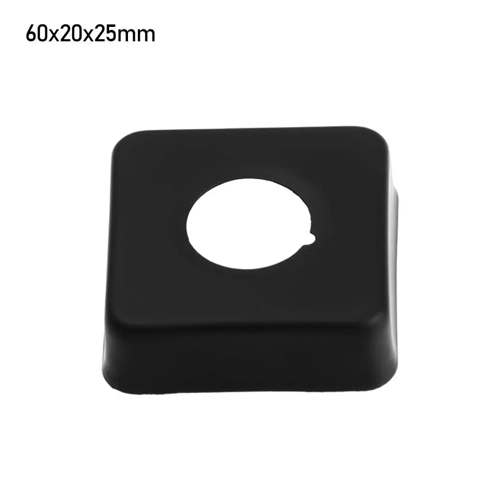 1pc Black Shower Faucet Decorative Cover Chrome Finish