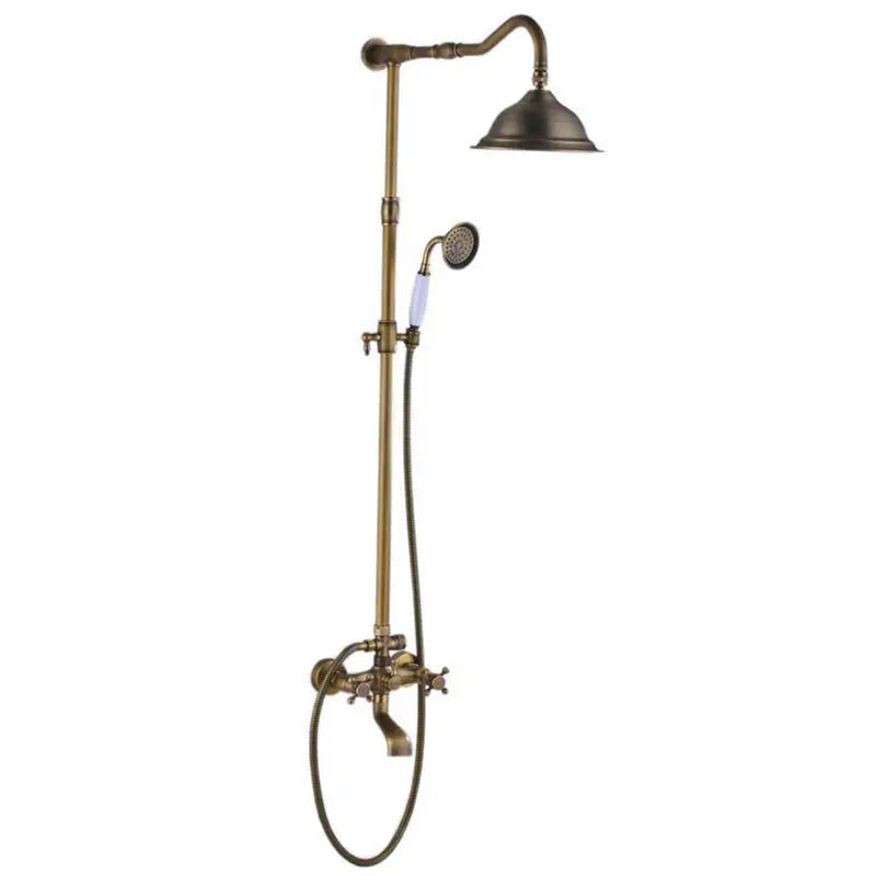 Classic Antique Brass Bathroom Shower Faucet Bathtub Shower