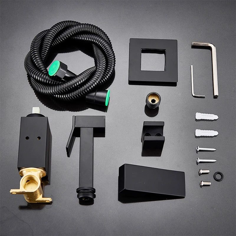 Matte Black Hygienic Showers Mixer Faucet Cold Water