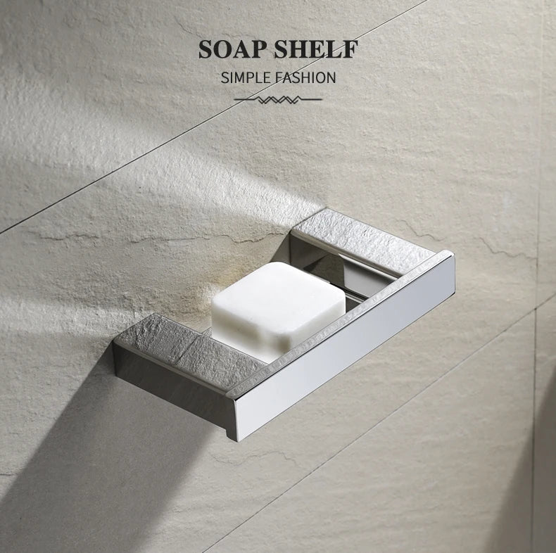 Stainless Steel Bathroom Wall Shelf Towel Bar Rack