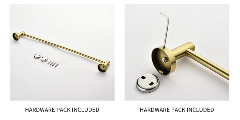 Brushed Gold Towel Bar Rack 304 Stainless Steel
