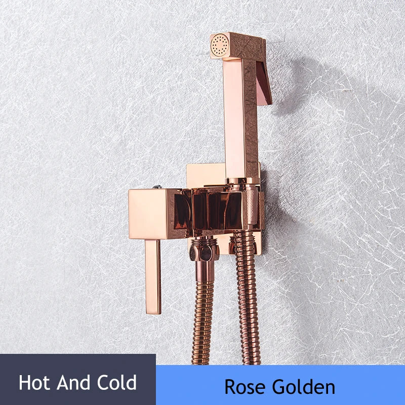 Matte Black Hygienic Showers Mixer Faucet Cold Water