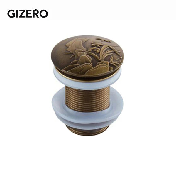 Bathroom Basin Sink Pop Up Drain Antique Brass