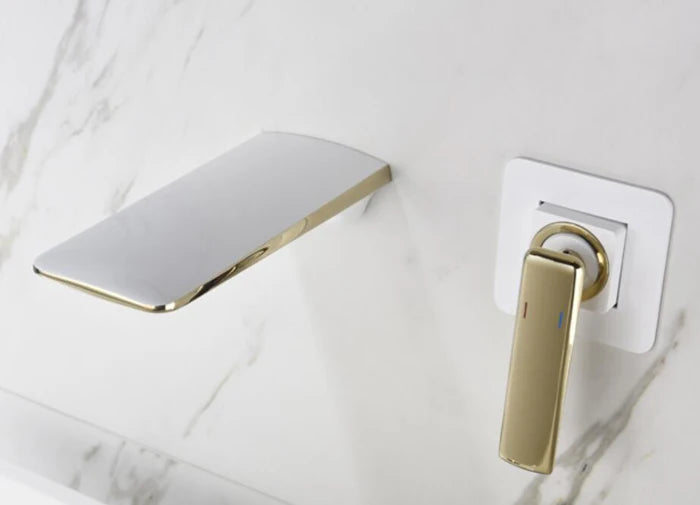 Black Rose Gold Wall Mounted Bathroom Basin Sink