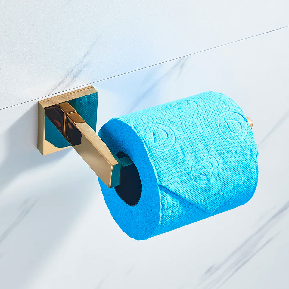 Bathroom Hardware Gold Bathrobe Hook Towel Rail Bar