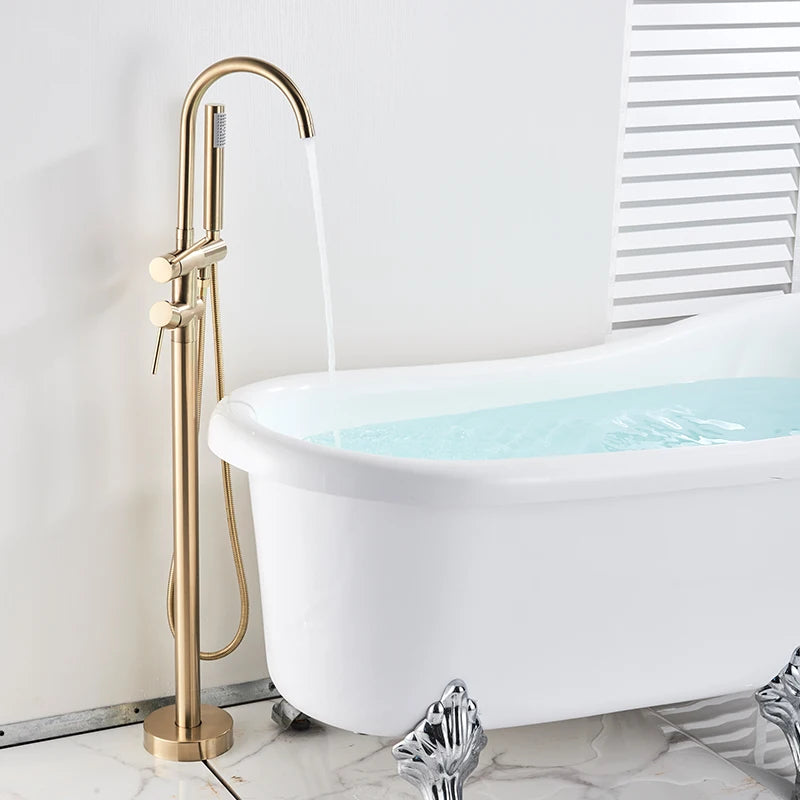 Rozin Black Floor Standing Bathtub Faucet Colors Standing