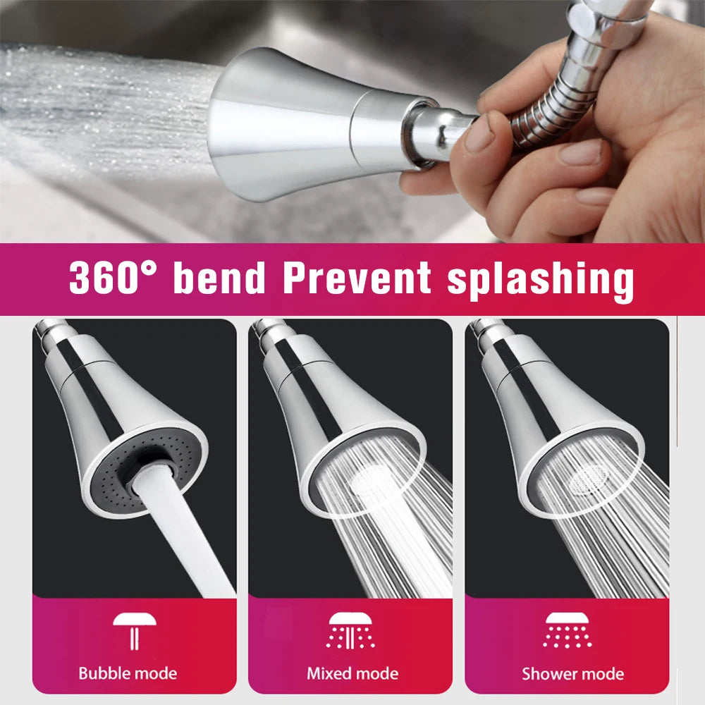 Universal Water Faucet Adjustable Pressure 360 Degree Rotating