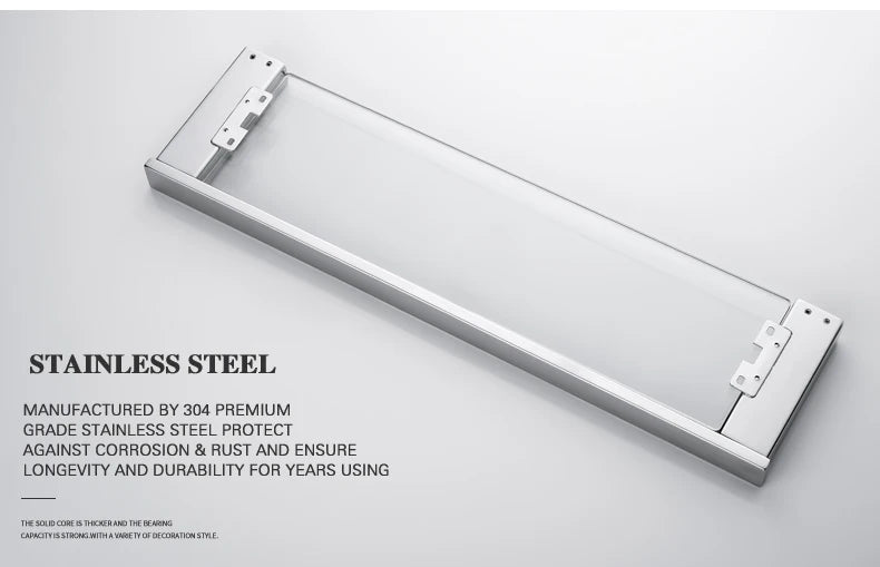 Stainless Steel Bathroom Wall Shelf Towel Bar Rack