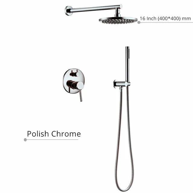 Black Shower System Bathroom Faucet Mixer Diverter Tap