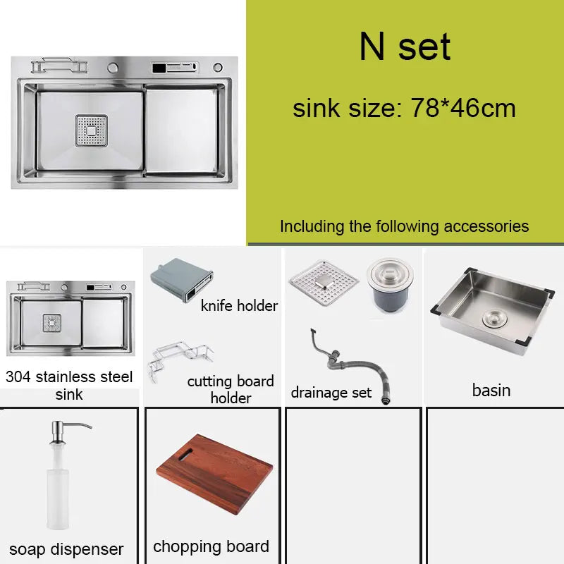 Black High Low Sink Sink Knife Holder Vegetable