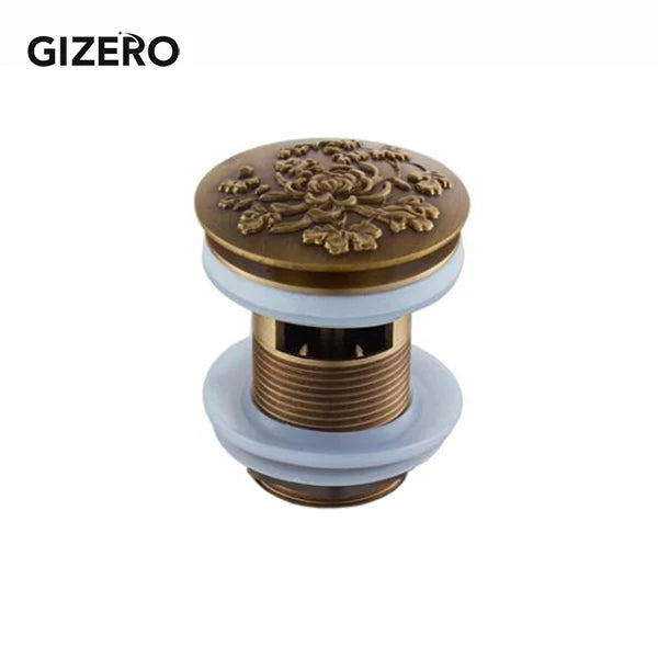 Bathroom Basin Sink Pop Up Drain Antique Brass