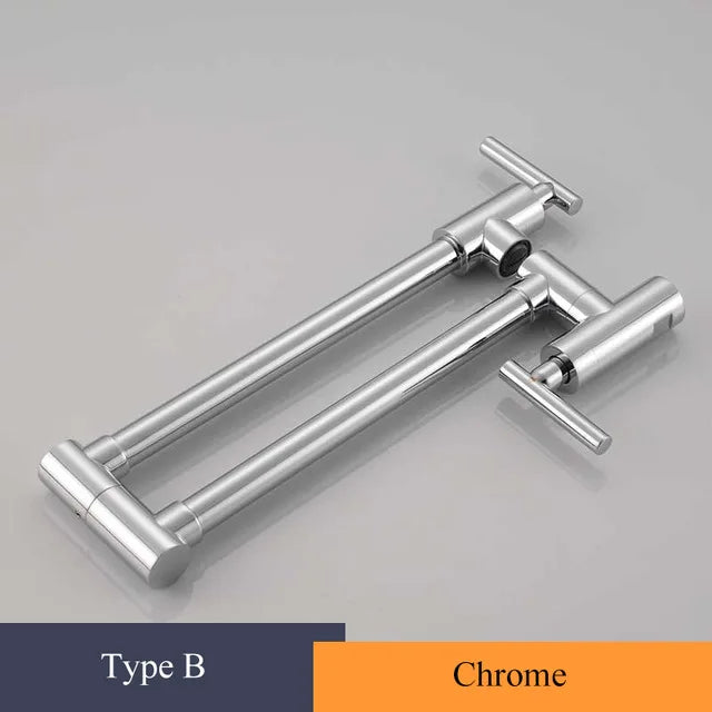 Brushed Gold Faucet Wall Mount Bathroom Basin Faucet