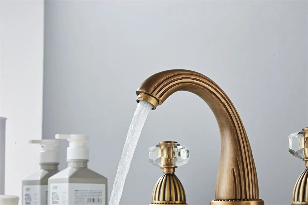 Basin Faucets Gold Brass Modern Bathroom Sink Faucet