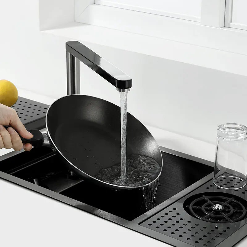 Hidden Black Sink Bowl Bar Small Size Sink