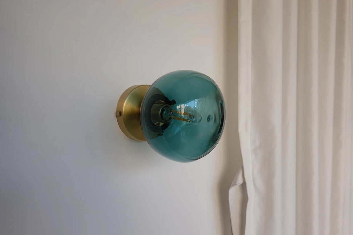 Iwhd Little Glass Ball Led Wall Light Fixtures