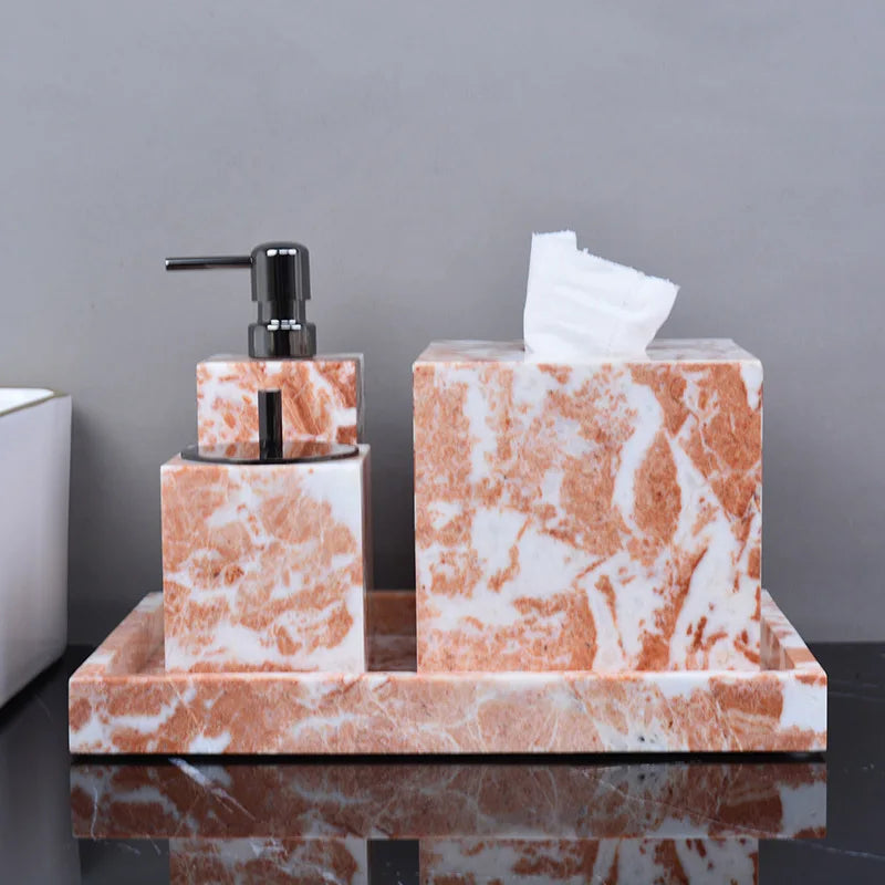 Real Natural Marble Tray Handle Luxury Rectangular Washbasin