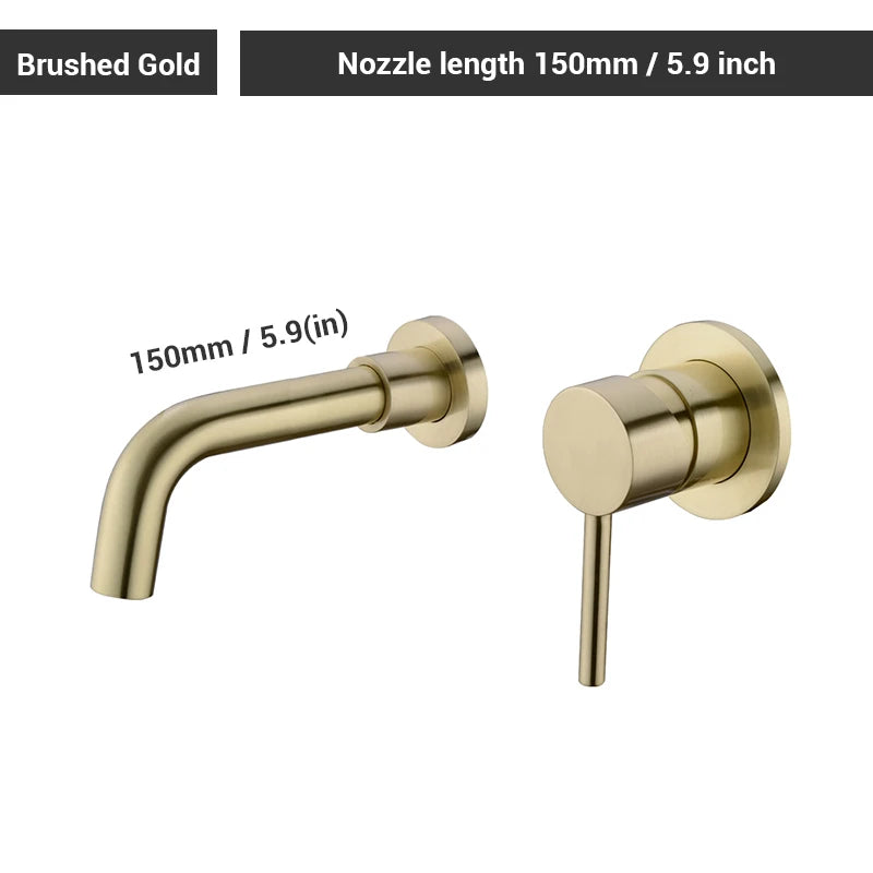 Black Bathroom Sink Faucet Brass Tap Cold Wash