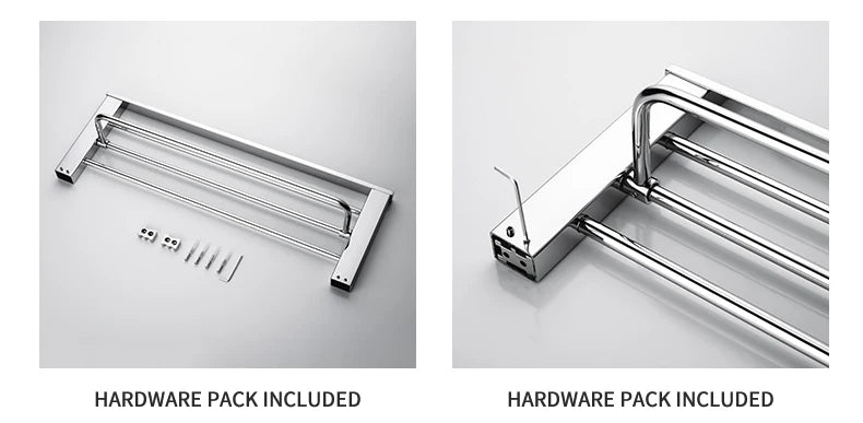 Stainless Steel Bathroom Wall Shelf Towel Bar Rack