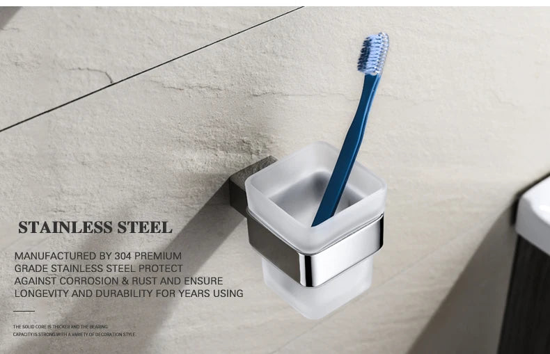 Stainless Steel Bathroom Wall Shelf Towel Bar Rack