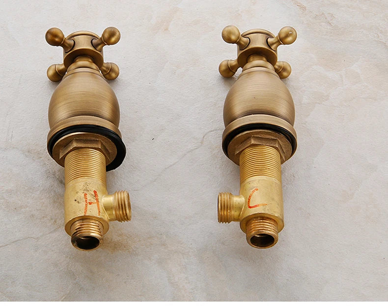 Ellen Antique Bronze Bath Sink Faucet Double Handle