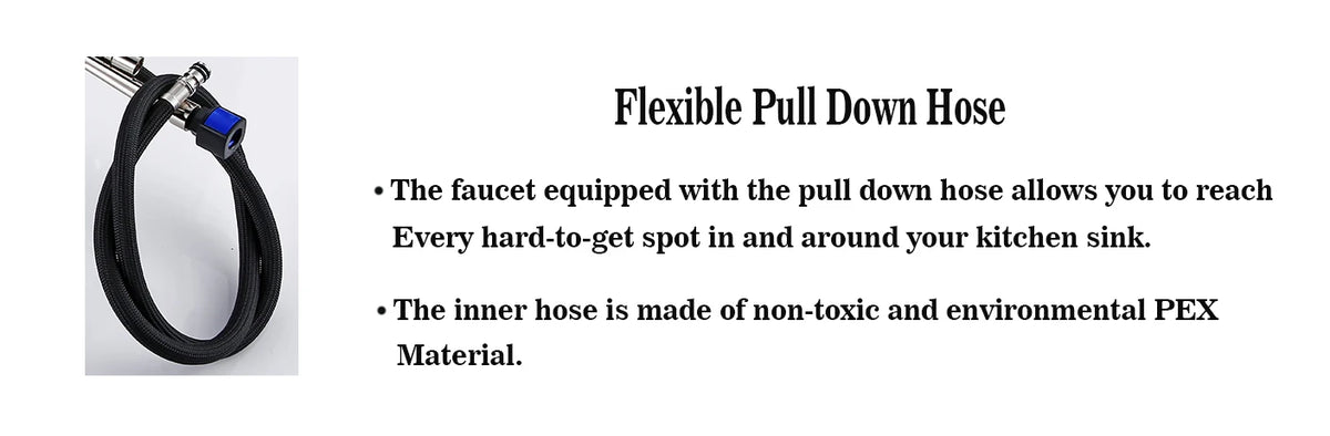 Gunmetal Faucet Pull Down Sprayer Handle Hole Pull