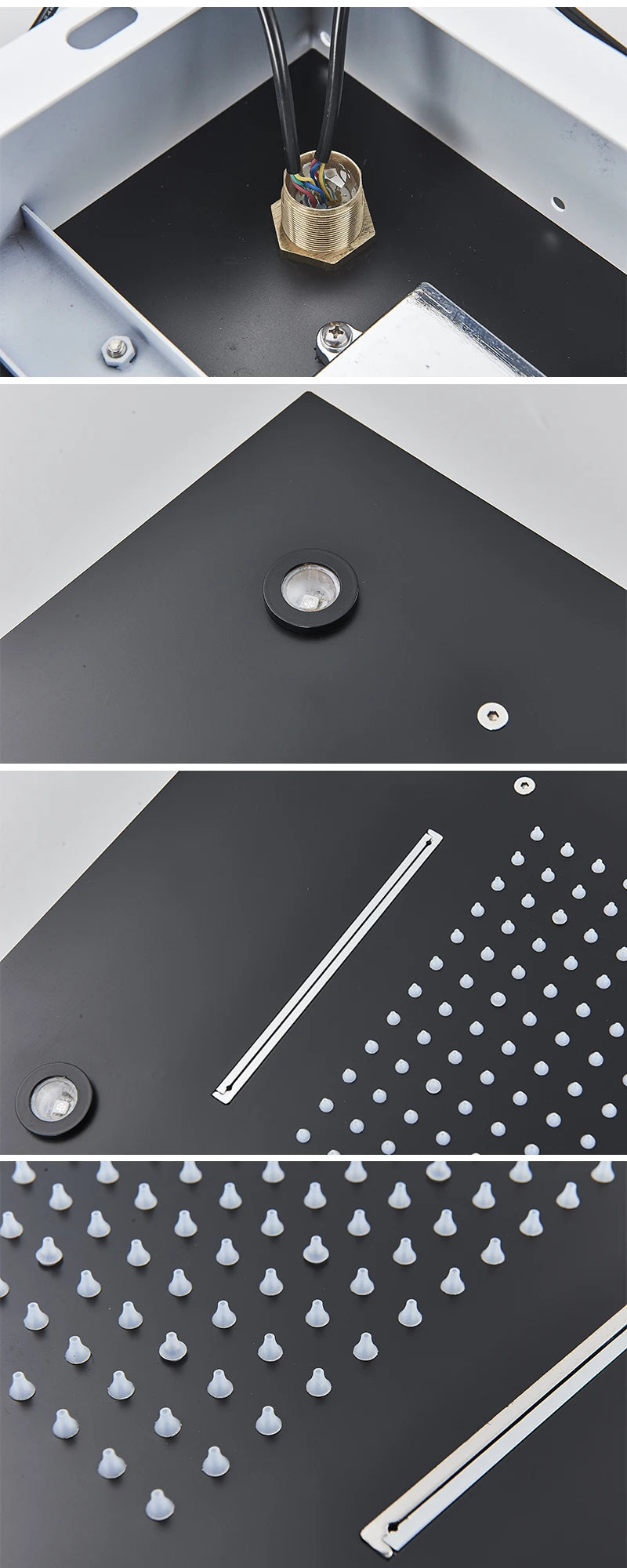 Ceiling Led Rainfal Shower Head Smart Remote Control