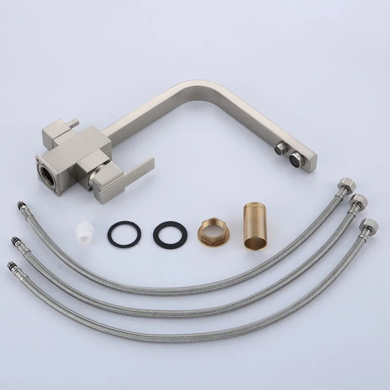 Brushed/Chrome Brass Filter Faucets 360 Rotate Faucets Water