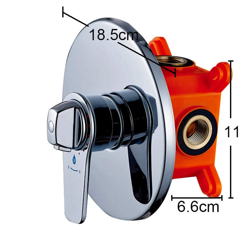 Brass Bathroom Concealed Thermostatic Mixing Valve Wall Mounted