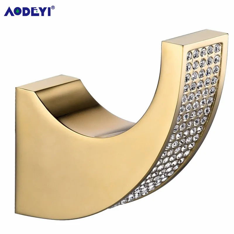 Czech Crystal Bathroom Hardware Robe Hook Towel Rail