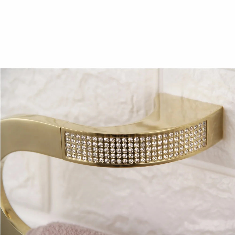 Czech Crystal Bathroom Hardware Robe Hook Towel Rail
