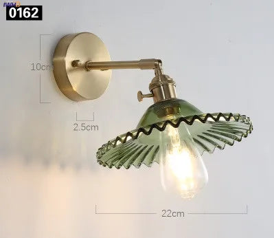 Iwhd Janpan Copper Glass Led Wall Light Fixtures