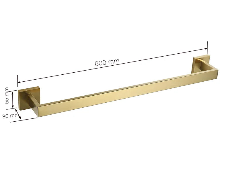 Gold Brushed Bathroom Hardware Towel Bar Rail Toilet