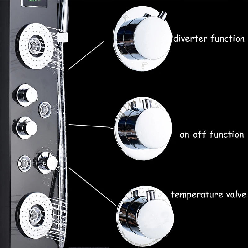 Led Light Bathroom Shower Faucet Led Rainfall Shower