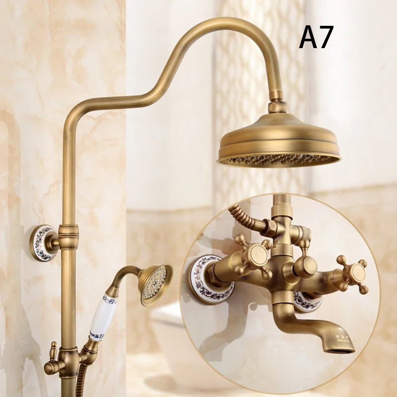 20-Piece Antique Brass Wall Mounted Bathroom Hardware Toilet